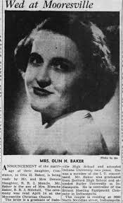 Olin Baker & Constance Slaughter wedding. Olin's 2nd & Constance's 1st  marriage. Star Press, 6/17/51