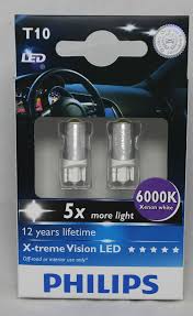 Genuine Philips 6000k T10 W5w Led Bulbs For Parking Lights Xenon White New Gen Philips Led Bulb T10 Led Led