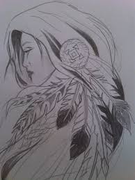 Native American Girl By Krisid On Deviantart Native American Drawing Native American Art Native American Paintings Native american indian chief headdress drawing. pinterest