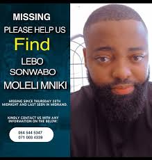 Lebo Sonwabo Moleli Mniki Missing