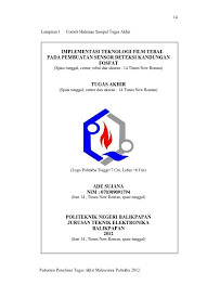 Isi lampiran lampiran pada laporan pkl cara membuat laporan pkl. Top Pdf 261458556 Lampiran Pedoman Penulisan Laporan Tugas Akhir Poltek 2012 123dok Com