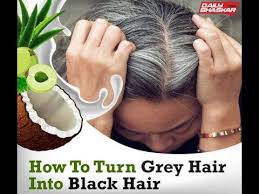 grey hair into black permanently