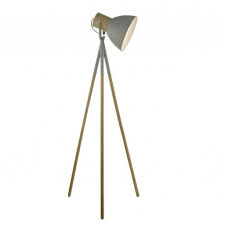 Artistry and performance with their specially designed triple base stand structure which gives it a truly distinct appeal a wood veneered tripod metal base provides excellent support and is available in white, black/grey, and black colors. Adda Grey Wood Tripod Floor Lamp Lightbox