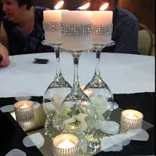 Pin By Gia Smith On Party Decor Wedding Centerpieces Diy Wine Glass Centerpieces Wedding Table Centerpieces