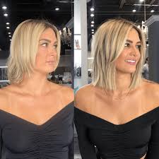 Blonde bob hairstyles to try out right now Transformation Blunt Blonde Bob With Extensions Behindthechair Com