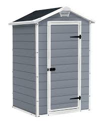 keter manor outdoor plastic garden storage shed 4 x 3 feet grey amazon co uk garden outdoors abri de jardin plans d abris garden shed