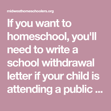 Biology, chemistry, physics, and math. If You Want To Homeschool You Ll Need To Write A School Withdrawal Letter If Your Child Is Attending A Public Or Private School S Lettering School Homeschool