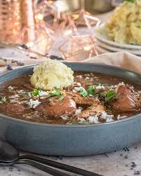 To me it resembles using cheese whiz on a philly cheesesteak. Cajun Chicken Sausage Gumbo Plate And Pen