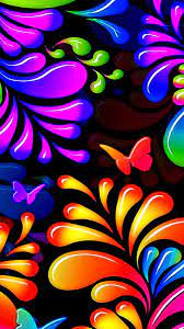 Download 3d Neon 3d Abstract Butterfly Color Curious Flowers Nature Neon Other Hd Mobile Wallpaper Peakpx