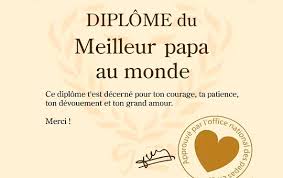 Diplome de la meillleurs soeur. Carte Diplome De Meilleur Papa