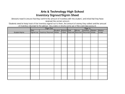 Inventory Sign Out Sheet Template Sign Out Sheet Inventory Sheet