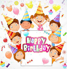 Birthday Images For Kids Cartoon Birthday Background With Happy Children Cartoon Birthday Background Kids Birthday Cards Happy Birthday Kids
