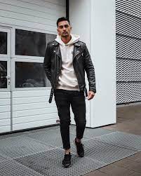 Dominik Abendroth On Instagram Hoodie X Leather Jacket Frankfurtammain Frankfurtblogger Blogger De Germa Leather Jacket Jackets Hoodies
