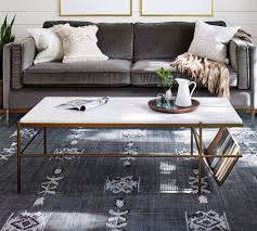 Modern minimalist style, creative design ◆desktop material: Jayden 50 Marble Coffee Table Pottery Barn