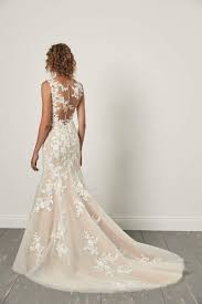 Pink Lace Wedding Dress Fitted Wedding Gown Floral Lace Wedding Dress Dresses