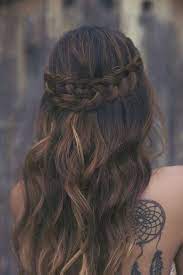 Long Wavy Hair And Braid Hair Girl Outdoors Tattoo Hipster Braid Hair Styles Purple Hair Dye My Hair