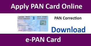 Apply For Pan Card Online Download E Pan Card Pan Correction