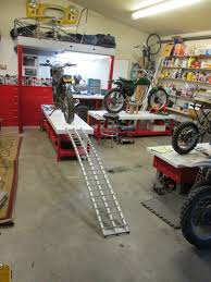 Bike Work Bench Setup With Ramp Garage Design Garage Organisation Garage Shed