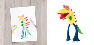 Meet djunkelskog, ikea's stuffed bear that apparently became all the rage recently after @stargazeridiot tweeted, i don't want a man i just want a dujngelskog, along with a couple pics of the big stuffed bear. Ikea Turned Children S Drawings Into Real Soft Toys To Raise Money For Charity