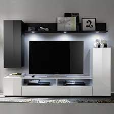 Delta Living Room Furniture Set 2 In White And Black High Gloss 24175 View Our Moder Living Room Sets Furniture Wall Mounted Tv Unit Entertainment Wall Units