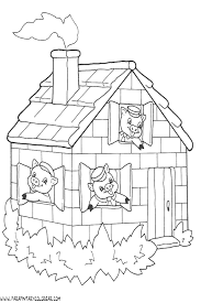 Dibujos Cuento Tres Cerditos 016