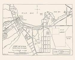 Street Map Of Hilo Hawaii 1937 Town Map Of Hilo Hawaii | Etsy Uk