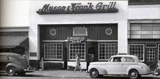 Then Musso And Frank Grill On Hollywood Boulevard Charlie Chaplin Mary Pickford Rudolph Valentino And D Los Angeles History Hollywood California Hollywood