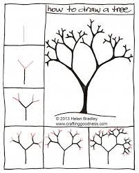 Step By Step How To Draw A Tree Crafting Goodness Art Lessons Art Worksheets Art Handouts