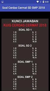 Berpikir dan berjiwa besar klik disini untuk melihat di youtube. Soal Cerdas Cermat Sd Smp For Android Apk Download