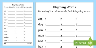 Rhyming Words Worksheet Worksheets Worksheet Work Sheet Rhyming Words Words Rhyme Rhy Rhyming Words Rhyming Words Worksheets Rhyming Words Kindergarten