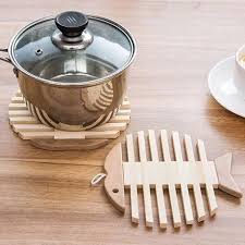 Creative Wooden Trivet Pot Holder Heat Insulation In 2020 Dining Table Placemats Dining Table In Kitchen Bamboo Table