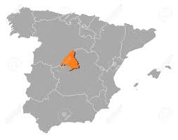 Comunidades autónomas y provincias españolas mapa. Political Map Of Spain With The Several Regions Where Madrid Royalty Free Cliparts Vectors And Stock Illustration Image 11241723