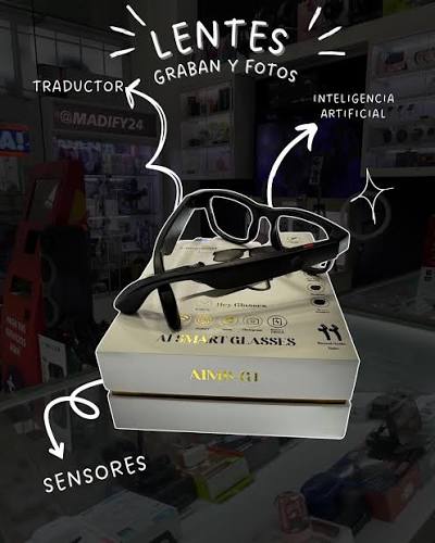 LOS LENTES DE LA LOCURA: ✓ Especificaciones y características de las AIMB-G1  • 📸 Cámara integrada (HD, 8 MP) — Permiten tomar fotos y grabar video. ￼ •  🎥 Video Full HD (