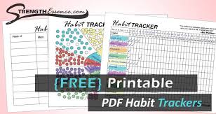 free printable 2020 habit tracker