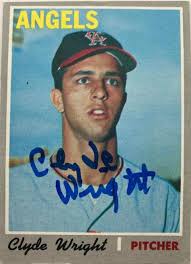 Clyde Wright Signed 1970 Topps Baseball Card
