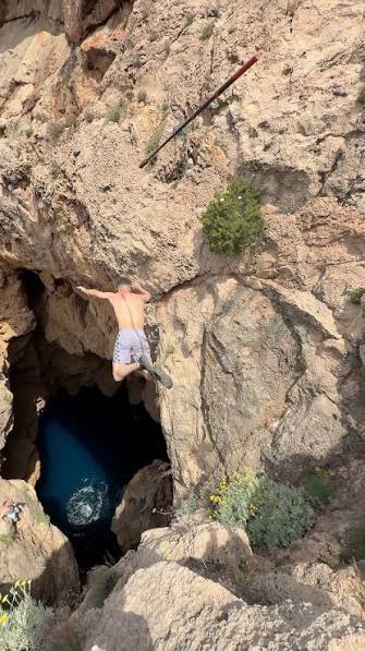 28m high, standing jump 9m gap and accuracy 🎯 #cliffjumping #cliff #jump  #adrenaline #sendit #mediterranean #sea #cliffdiving | Jérémy Nicollin |  Facebook