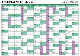 Hier finden sie kostenlose kalender 2021 für thüringen mit gesetzlichen feiertagen und kalenderwochen. Ferien Thuringen 2021 Ferienkalender Ubersicht