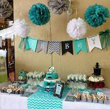 74f93bcefbca93e0353a53910759a55a Jpg 720 712 Pixels Baby Shower Candy Baby Shower Desserts Boy Teal Baby Showers