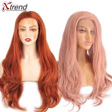 When it is burnt, human hair has white smoke and smells like. Xtrend Synthetic Lace Front Wig Long Pink Copper Red Purple Orange Ombre Grey Blonde White Wigs For Women Wave Hair Female Synthetic None Lace Wigs Aliexpress