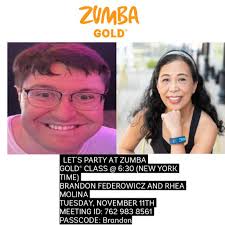 Zumba class tomorrow at 6:30 New York time