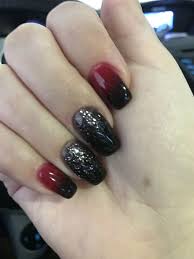 Red Black And Silver Glitter Nails Nexgen Halloween Nails Black Red Ombre And Black Black W Silver Glitter Ombre Red Ombre Nails Halloween Nails Black Ombre Nails