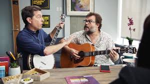 Albert hannaday, which the characters watch within the episode. Ed Helms Jack Black Wrote A Song To Fix Politics Youtube