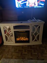 1stdibs.com has been visited by 100k+ users in the past month 60 White Mirror Door Electric Fireplace Console Big Lots