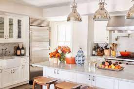 Popular kitchen lighting ideas are pendant lights with shades, like the ones above, create a more direct source of light onto the workspace of the island below them. 65 Gorgeous Kitchen Lighting Ideas Modern Light Fixtures