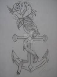 Anchor with flowers tattoo design. Rose Anchor Tattoo Design By Tsuki Inazuma On Deviantart