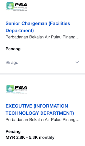Assistant manager (information technology department). Jawatan Kosong Di Perbadanan Bekalan Air Pulau Pinang Tcer My