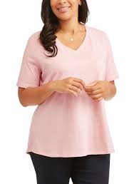 Terra Sky Women S Plus Size Elevated Everday V Neck T Shirt Walmart Com