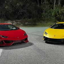 Lamborghini aventador if you're worried the huracan evo might be slightly too civilized, and therefore lacking in the purest lamborghini experience, the aventador should. Lamborghini Huracan Evo Versus Performante Drag Race Is Close