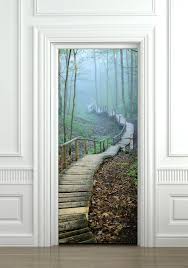 Bridge Wall Paper Door Sticker Door Wallpaper Door Mural Etsy In 2020 Wallpaper Door Door Murals Door Stickers