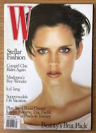 W Vol 25 Issue 10 Oct 1996 US American Fashion Original Vintage Magazine  for Men & Women Tasha Tilberg /sharon Van Knapp Cover